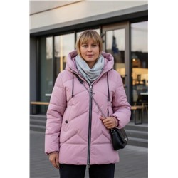 Зимняя куртка с капюшоном арт.2866 (Розовый)