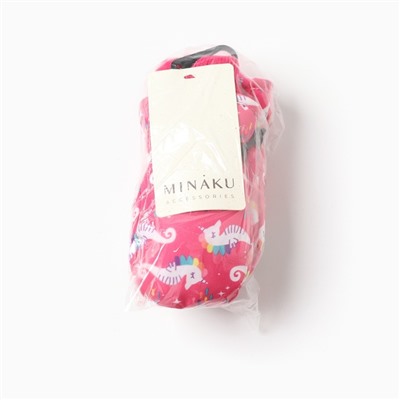 Варежки зимние детские MINAKU, малиновые, 15 см