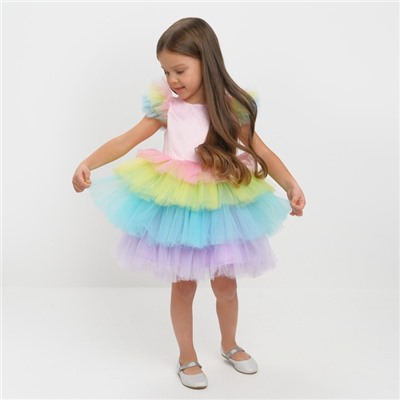 Платье нарядное для девочки KAFTAN «Радуга», рост 122-128 см