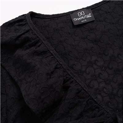 Блуза из хлопка, Пленительная грация (черная)