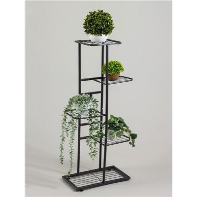 Подставка для цветов Greengo, 5 полок, 44×22×95 см, напольная, металл, тёмно-серая