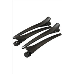 Dewal Зажим для волос карбоновый CL2522, пластик, черный, 9 см, 4 шт. KRISTALLER, 1106191