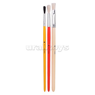 Набор "Творчество" из 3 кистей