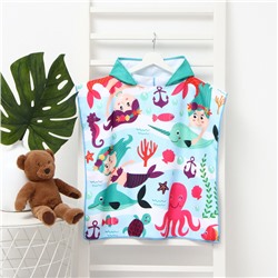 Полотенце - пончо детское LoveLife «Морские жители», 60×120 см