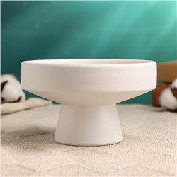 Декоративное кашпо для цветов «Кристофер», 13×13×8 см, керамическое, белое