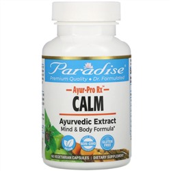 Paradise Herbs, AYRU-Pro Rx, спокойствие, 60 вегетарианских капсул