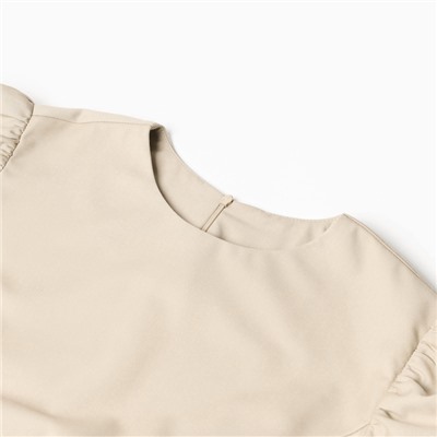 Платье мини женское MINAKU: Casual Collection, бежевое, размер 48