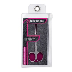 Frau Finger Ножницы маникюрные для кутикулы изогнутые / Professional FSP-118DP, матовые, ручная заточка, 10 см KRISTALLER, 1110651