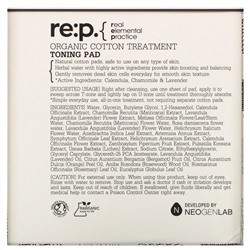 RE:P, Organic Cotton Treatment, Toning Pad, 90 Pads, 4.39 fl oz (130 ml)