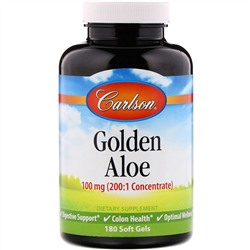 Carlson Labs, Golden Aloe, 100 мг, 180 мягких таблеток