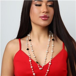 Колье с жемчугом на шею бижутерия, вставка: исск.жемчуг и фианиты, арт.001.703