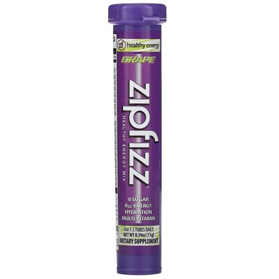 Zipfizz, Healthy Energy Mix, Grape Pack, 20 Tubes, 11 g Each
