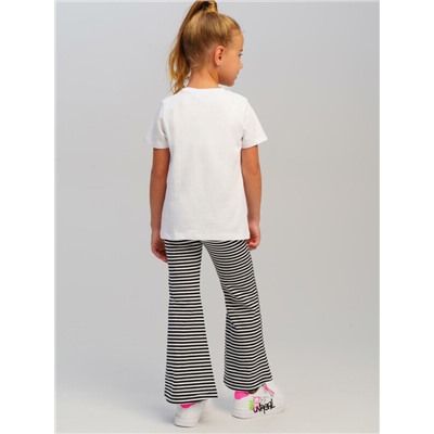 Комплект трикотажный для девочек: фуфайка (футболка), брюки (легинсы)