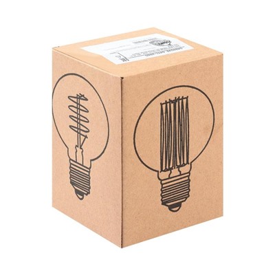 Лампа накаливания винтажная «Шар», G80, 60 Вт, Е27, 230 В, 120×80 мм, теплый белый