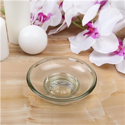 Мыльница стеклянная, 10.7×10.7×4 см, прозрачная