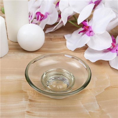 Мыльница стеклянная, 10.7×10.7×4 см, прозрачная