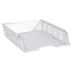 Лоток для бумаг горизонтальный XXL прозрачный ЛТГ-30573 Стамм