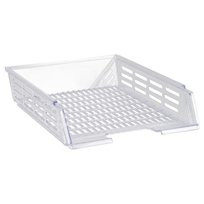 Лоток для бумаг горизонтальный XXL прозрачный ЛТГ-30573 Стамм
