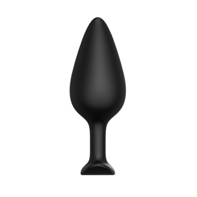 Черная анальная пробка Butt plug №04 - 10 см.