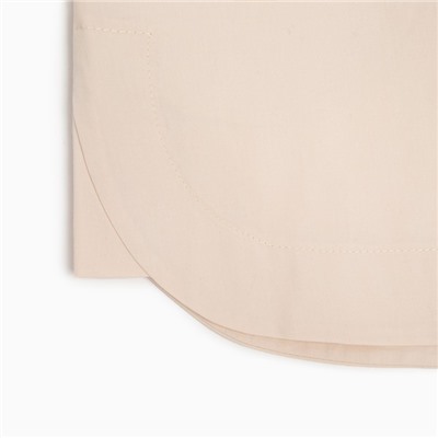 Костюм женский (рубашка, шорты) MINAKU: Oversize, молочный, размер 42