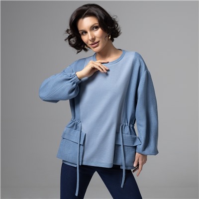 Свитшот дизайнерский, В котором удобно жить (голубой)