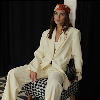 Пиджак женский MIST Velvet, размер 44-46, молочный