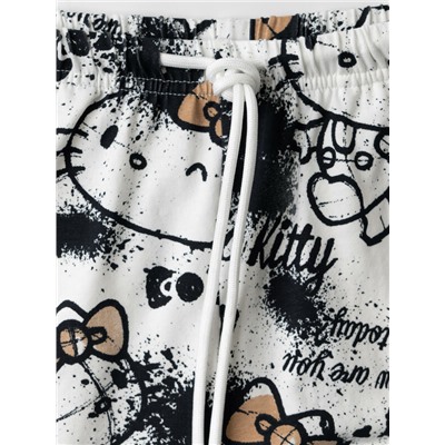 Комплект трикотажный для девочек: фуфайка (футболка), топ, шорты