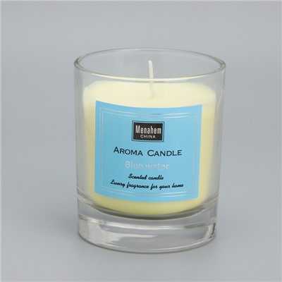 Ароматическая свеча в стакане Aroma Candle, чёрный каштан Бунге, 8×9 см