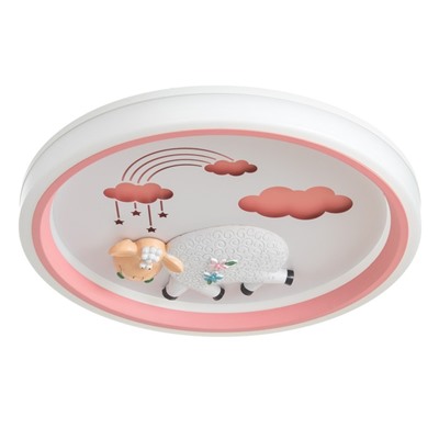 Светильник «Овечка» LED 48 Вт 3000-6000К розовый 50×50×6 см BayerLux