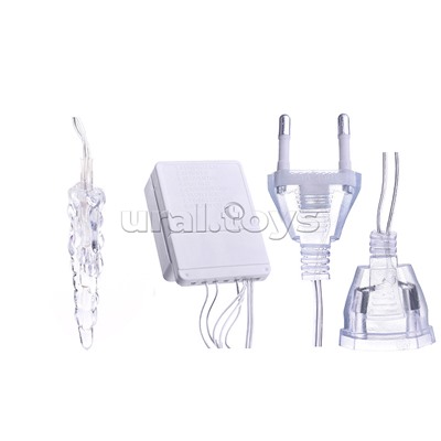 Электрогирлянда-занавес, светодиодная "Сосульки" 3м, 96 ламп, теплый