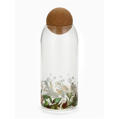 Банка новогодняя стеклянная для сыпучих продуктов «Зимние истории», 1000 мл