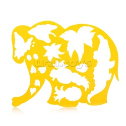 Трафарет фигурный "Слоник в джунглях"