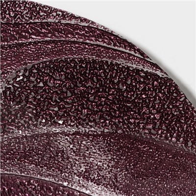 Тарелка подстановочная «Драхна», d=33 см, стекло, бордовая