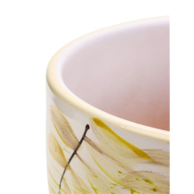 Горшок для цветов «Тропики », 2.5 л, d=18.5 см, h=16 см, с поддоном, керамика, белый