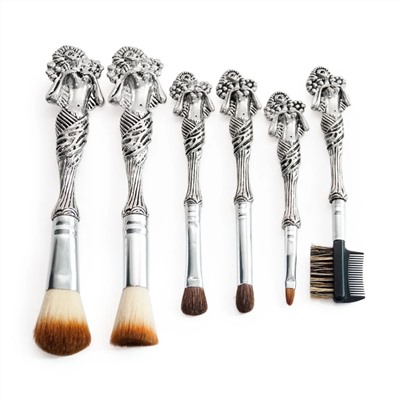 Kristaller Набор макияжных кистей, 6 предметов, серебристый 9616