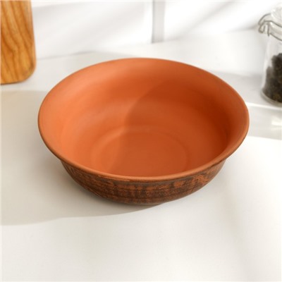 Форма для запекания с крышкой, 550 мл., 16×11 см, красная глина