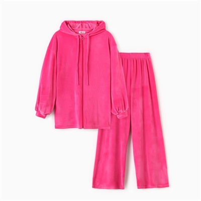 Костюм женский (толстовка, брюки) KAFTAN Plushy, размер 40-42, фуксия