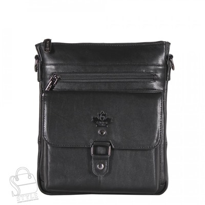 Сумка мужская кожаная 2301Z black Zinimsk