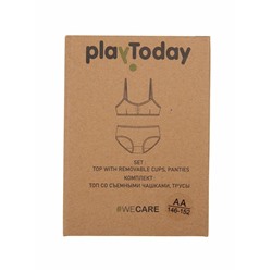 Комплект трикотажный для девочек: топ, трусы