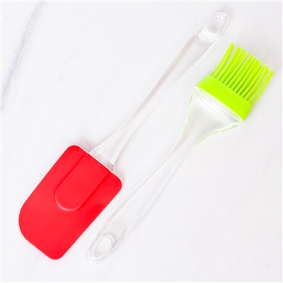 Кисточка и лопатка кулинарная силиконовая 24 см / RK-550 /уп 240/