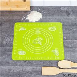 Силиконовый коврик 29х26 см / HL-566-B /уп 200/ зеленый 0,051