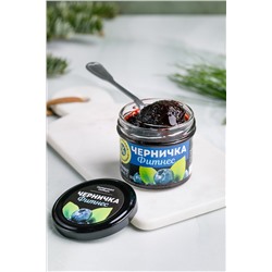 Джем ЧЕРНИЧКА ФИТНЕС / 100 г / без сахара / банка / Солнечная Сибирь