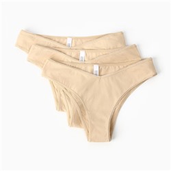 Трусы женские бразилиана Mark Formelle, набор 3 шт., цвет бежевый, размер 46 (M)