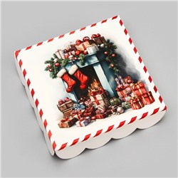 Коробка для печенья «Время чудес», 12×12×3 см, Новый год