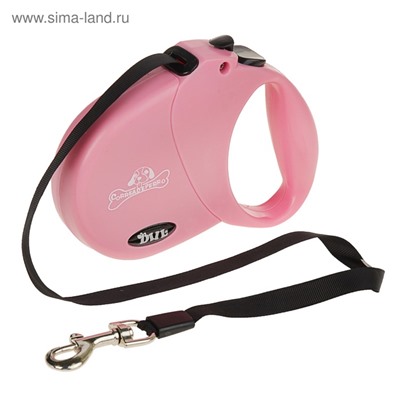 Рулетка DIIL, 4 м, до 20 кг, лента, розовая