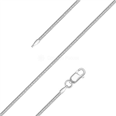 Цепь из серебра родированная - Снейк, 55 см 925 пробы 2108R120L55