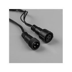 Гирлянда «Бахрома» 3×0.6 м, IP44, УМС, тёмная нить, 160 SMD-LED, свечение мульти, 220 В