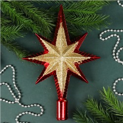 Верхушка на елку Звезда 23 см красный / J6308-3 /уп 96/