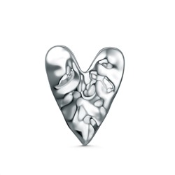 Подвеска из серебра родированная - Сердце П-7564р