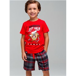 Комплект для мальчиков: фуфайка (футболка) трикотажная, шорты текстильные